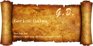 Gerics Dalma névjegykártya